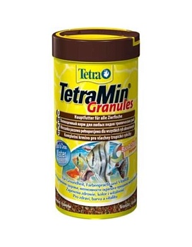 TETRA Min Granules- корм для всех видов рыб в гранулах 250мл. купить  зоотовары для животных