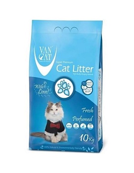 Van Cat Fresh Комкующийся наполнитель без пыли с ароматом Весенней свежести 10кг купить  зоотовары для животных