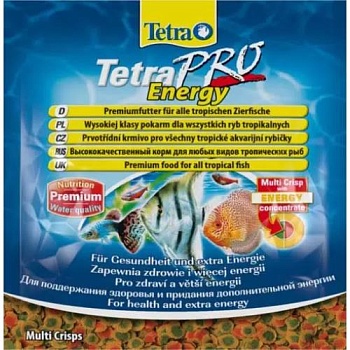 TETRA Pro Energy корм чипсы для всех видов рыб для дополнительной энергии 100г купить  зоотовары для животных