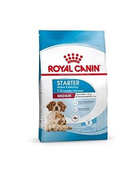 ROYAL CANIN MEDIUM STARTER сухой корм для средних пород щенков до 2-х месяцев, беременных и кормящих сук 4кг купить  зоотовары для животных