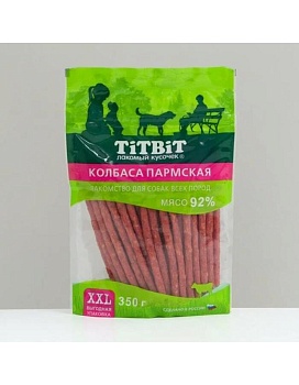 Титбит Колбаса Пармская для собак всех пород XXL 350гр купить  зоотовары для животных