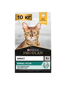 PRO PLAN сухой корм для взрослых кошек, с высоким содержанием курицы 10кг купить  зоотовары для животных
