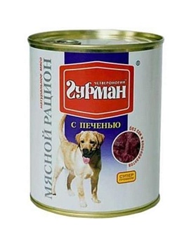 Четвероногий Гурман Мясной Рацион для Собак с Печенью 6х850г купить  зоотовары для животных