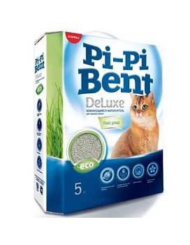 Pi-Pi Bent DeLuxe Fresh grass Наполнитель для кошачьего туалета 5кг купить  зоотовары для животных