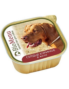 BioMenu Консервы для собак лакомство Сердце куриное в желе 10х150г купить  зоотовары для животных