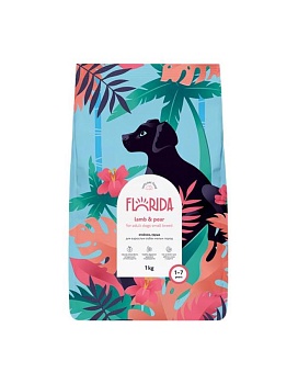 Florida сухой для собак малых пород Ягненок, груша 1кг купить  зоотовары для животных