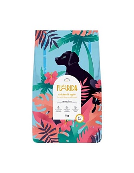Florida сухой для собак малых пород Курица, яблоко 1кг купить  зоотовары для животных
