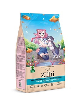 ZILLII Adult Dog Small Breed Сухой корм для взрослых собак мелких пород Белая Рыба с Лососем 15кг купить  зоотовары для животных