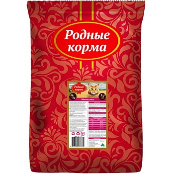 РОДНЫЕ КОРМА сухой корм для взрослых кошек мясное рагу 10кг купить  зоотовары для животных