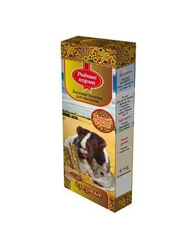 РОДНЫЕ КОРМА Зерновая палочка для грызунов Ореховые 2х45гр купить  зоотовары для животных