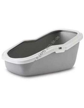 Savic Туалет для Кошек Aseo с Высокими Бортами Серый 56,00Cm X 39,00Cm X 27,50Cm 0204-00Wg купить  зоотовары для животных