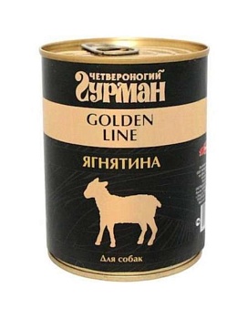 Четвероногий Гурман Золотая Линия для Собак Ягнятина Натуральная в Желе 12х340г купить  зоотовары для животных