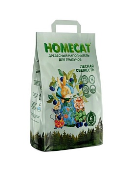 HOMECAT Лесная свежесть древесный наполнитель для грызунов 2кг купить  зоотовары для животных