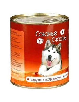 Собачье Счастье Говядина с Потрошками в Желе 12х750 купить  зоотовары для животных