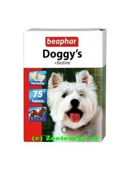 Beaphar 12507 Doggys+Biotin Витамины для Собак с Биотином 75Таб. купить  зоотовары для животных