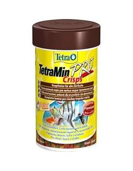 TETRA Min Pro Crisps Основной корм-чипсы для всех видов декоративных рыб 100мл. купить  зоотовары для животных