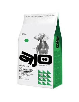 AJO Mini Hypoallergenic сузой для собак миниатюрных и малых пород, склонных к аллергиям с гречкой 12кг купить  зоотовары для животных