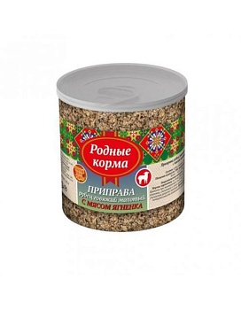 РОДНЫЕ КОРМА приправа рубец говяжий молотый с мясом ягненка 50гр купить  зоотовары для животных