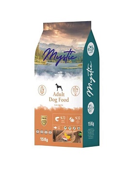 Mystic Adult Dog Food Salmon сухой корм для собак с лососем 15кг купить  зоотовары для животных