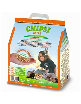 Наполнитель CHIPSI ULTRA впитывающий гигиенический для грызунов, змей и рептилий 4,3кг купить  зоотовары для животных
