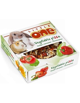 LITTLE ONE Пицца с овощами. Лакомство - игрушка для всех видов грызунов 55г купить  зоотовары для животных