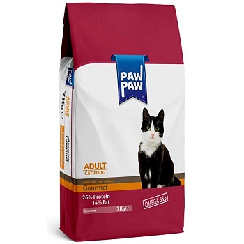 Pawpaw Adult Cat Food Gourmet сухой корм для кошек 7кг купить  зоотовары для животных