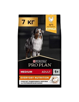 Pro Plan Medium Adult сухой корм для собак средних пород 10 - 25 кг Курица 7 кг купить  зоотовары для животных