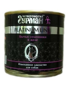 Четвероногий Гурман Платиновая Линия для Собак Семенники в Желе 12х240г купить  зоотовары для животных