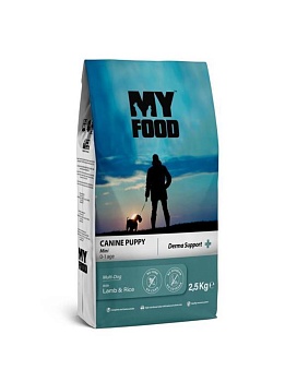 Myfood Canine Puppy Mini Multi-Dog with Lamb & Rice сухой корм для щенков с ягненком и рисом 2,5кг купить  зоотовары для животных