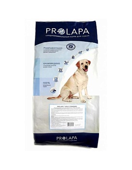 Prolapa Adult Standard полнорационный сухой корм для взрослых собак всех пород с курицей 15кг купить  зоотовары для животных