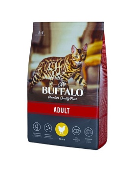 Mr.Buffalo ADULT сухой корм для кошек с курицей 400г купить  зоотовары для животных