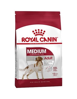 Royal Canin Medium Adult Корм для Собак Средних Пород от 12 Месяцев до 7 Лет 3кг купить  зоотовары для животных