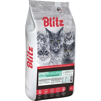 Blitz Сухой корм для КОТЯТ 10кг купить  зоотовары для животных