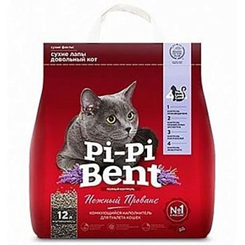 Pi-Pi-Bent Нежный прованс наполнитель для кошачьего туалета 5кг купить  зоотовары для животных