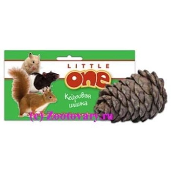 LITTLE ONE Лакомство-игрушка для грызунов Кедровая шишка натуральная с орешками 50г купить  зоотовары для животных