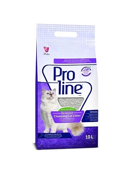 Proline комкующийся бентонитовый наполнитель для кошачьего туалета с ароматом лаванды 10л купить  зоотовары для животных