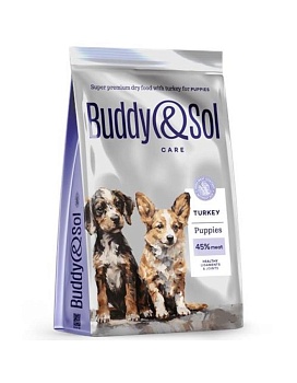 BUDDY SOL CARE PUPPIES сухой корм для щенков с индейкой 12кг купить  зоотовары для животных