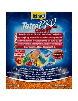 TETRA Pro Colour - корм чипсы для улучшения окраса всех декоративных рыб 100г купить  зоотовары для животных