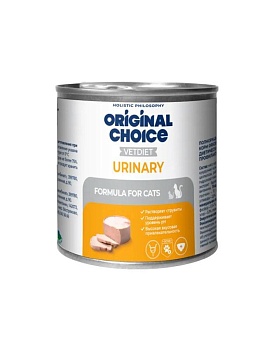 ORIGINAL CHOICE VETDIET Urinary ветеринарная диета для кошек профилактика МКБ 14х240г купить  зоотовары для животных
