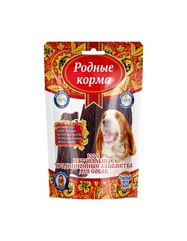 РОДНЫЕ КОРМА Традиционные лакомство для собак пищевод говяжий 30гр купить  зоотовары для животных