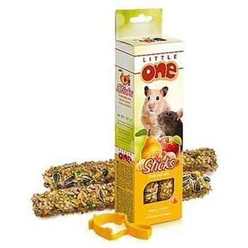 LITTLE ONE Палочки для хомяков, крыс, мышей и песчанок с фруктами и орехами 2х60г купить  зоотовары для животных