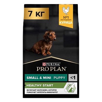 PRO PLAN Puppy Small & Mini сухой корм для щенков мелких и карликовых пород 1 - 10 кг Курица 7 кг купить  зоотовары для животных