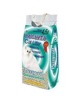 Пусси-Кет наполнитель Океанический 10л купить  зоотовары для животных