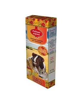 РОДНЫЕ КОРМА Зерновая палочка для грызунов Медово Яичные 2х45гр купить  зоотовары для животных