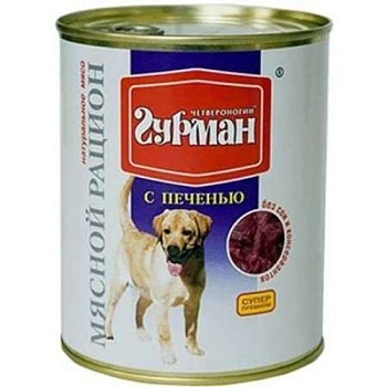 Четвероногий Гурман Мясной Рацион для Собак с Печенью 6х850г купить  зоотовары для животных