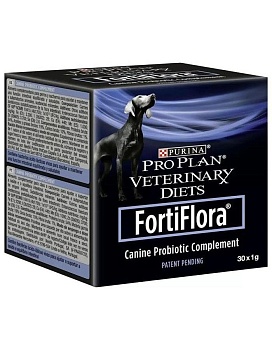 PRO PLAN VETERINARY DIETS FortiFlora пищевая добавка для собак для поддержания баланса микрофлоры 1г х 30шт купить  зоотовары для животных