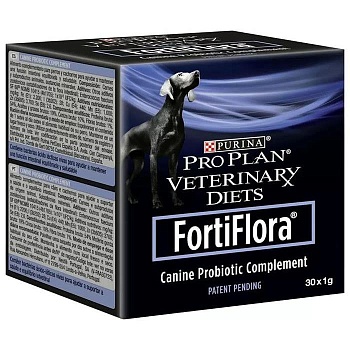 PRO PLAN VETERINARY DIETS FortiFlora пищевая добавка для собак для поддержания баланса микрофлоры 1г х 30шт купить  зоотовары для животных