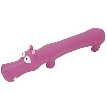 HOMEPET Игрушка для собак Долговязый бегемот с пищалкой латекс 29см PCC90152 купить  зоотовары для животных
