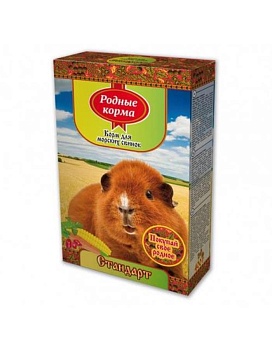 РОДНЫЕ КОРМА корм для морских свинок стандарт 400гр купить  зоотовары для животных