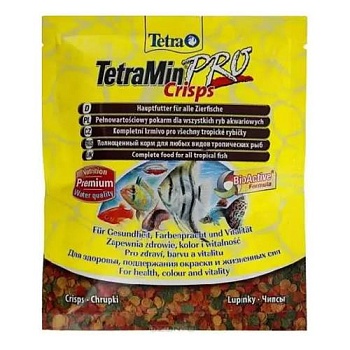 TETRA Min Pro Crisps Основной корм-чипсы для всех видов декоративных рыб 12г купить  зоотовары для животных